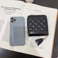 Small Wallet Female Tassel Korean Color Contrast Coin Purse New Short Personalized Wallet main image 3