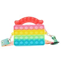 New Children's Backpack Candy Color Press Bubble Silicone Bag Korean Messenger Bag main image 6