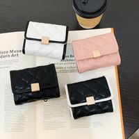 Multi-card Wallet Winter New Ladies Wallet Embroidered Line Diamond Short Card Bag main image 4