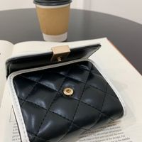 Multi-card Wallet Winter New Ladies Wallet Embroidered Line Diamond Short Card Bag main image 5