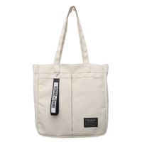 New Fashion Contrast Color One-shoulder Portable Canvas Tote Bag main image 6