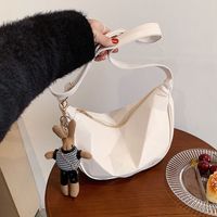 New Solid Color Pleated Autumn And Winter Shoulder Underarm Dumpling Bag main image 5