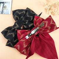 Korean New Bronzing Bow Hairpin Fabric Personality Hair Clip main image 5