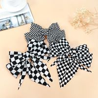 Korean New Plaid Hairpin Fabric Checkerboard Hairpin Wholesale main image 1