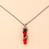 Punk National Crystal Dragon Pendant Necklace Fashion Sweater Chain main image 1