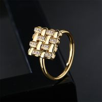 Fashion European And American Ring Copper Geometric Open Ring Female main image 1