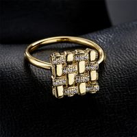Fashion European And American Ring Copper Geometric Open Ring Female main image 3