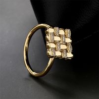 Fashion European And American Ring Copper Geometric Open Ring Female main image 4