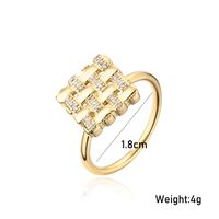Fashion European And American Ring Copper Geometric Open Ring Female main image 5