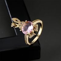 European And American Cute Bunny Shape Ring Opening Copper Rings main image 3