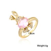 European And American Cute Bunny Shape Ring Opening Copper Rings main image 5