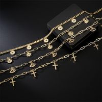 Neue Halskette Mit Kleinem Anhänger Aus Kupfer Mit Vergoldetem Teufelsauge main image 4