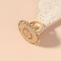 European And American Fashion Retro Carved Diamond Round Open Alloy Ring main image 4