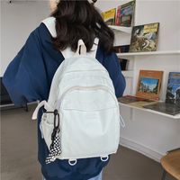 Mode Einfarbig Großräumiger Studentenrucksack Koreanischer Lässiger Rucksack main image 2