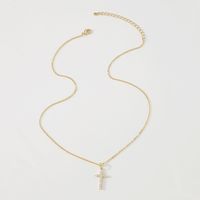 Tide Fashion Cross Pendant Necklace Lady Retro Sweet Clavicle Chain main image 3