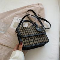 Retro Women's Bag New Korean Checkerboard Small Square Bag Shoulder Messenger Bag Wholesale sku image 3