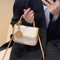 Fashion Solid Color Smiley One-shoulder Messenger Niche Portable Square Bag sku image 1