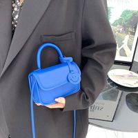 Fashion Solid Color Smiley One-shoulder Messenger Niche Portable Square Bag sku image 3