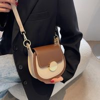Fashion Small Saddle Bag Texture Bag New Trendy One-shoulder Messenger Bag sku image 3