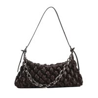 Fashionable Bubble Pleated Bag New One-shoulder Chain Rhombus Hand-held Cloud Bag sku image 4