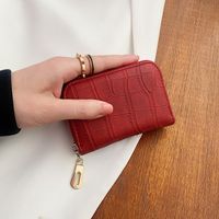 Korean Mini Wallet Female Zipper Short Student Wallet Cute Coin Purse Two-fold Short Wallet sku image 1