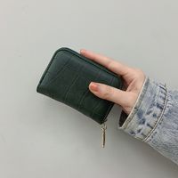 Korean Mini Wallet Female Zipper Short Student Wallet Cute Coin Purse Two-fold Short Wallet sku image 4