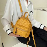 Fashion New Student Backpack Fashion Messenger Solid Color Bag sku image 2