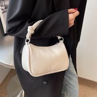 New Trendy Autumn And Winter Solid Color Hand-held Messenger Bag sku image 3