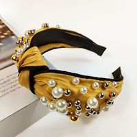 New Pearl Headband Retro Headband Hair Bundle Fashion Hair Accessories sku image 4