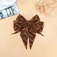 Korean New Bronzing Bow Hairpin Fabric Personality Hair Clip sku image 4