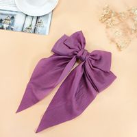 Fashion New Big Bow Ribbon Hairpin Fabric Solid Color Hairpin sku image 1