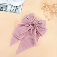 Fashion New Big Bow Ribbon Hairpin Fabric Solid Color Hairpin sku image 2