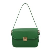 Niche Underarm Bag Women's Autumn And Winter Solid Color Metal Buckle Small Square Bag sku image 1
