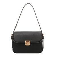 Niche Underarm Bag Women's Autumn And Winter Solid Color Metal Buckle Small Square Bag sku image 2