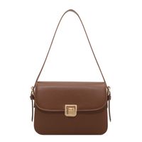 Niche Underarm Bag Women's Autumn And Winter Solid Color Metal Buckle Small Square Bag sku image 3