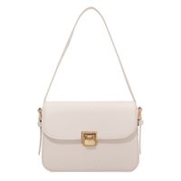 Niche Underarm Bag Women's Autumn And Winter Solid Color Metal Buckle Small Square Bag sku image 4