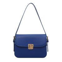 Niche Underarm Bag Women's Autumn And Winter Solid Color Metal Buckle Small Square Bag sku image 5
