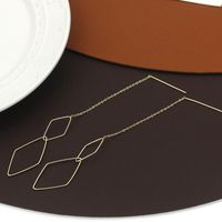 Simple Classic Geometric Copper Long Tassel Earrings sku image 1