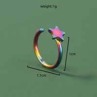 Fashion Geometric Stainless Steel Five-pointed Star Nose Ring sku image 1