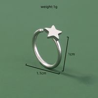 European And American Jewelry Stainless Steel Five-pointed Star Nose Ring sku image 1