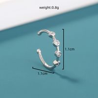 European And American Fashion C-shaped Micro-inlaid Zircon Nose Ring sku image 1
