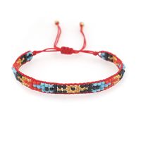 Bohemia Style Personality Fashion Three-row Rice Bead Woven Bracelet sku image 1