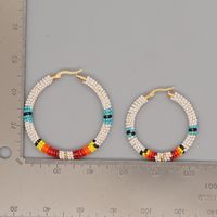 Bohemian Big Hoop Earrings Temperament Miyuki Color Rice Bead Earring sku image 2