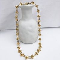 Lady Personality Hip-hop Fashion Thick Chain Fashion Collarbone Necklace sku image 1