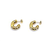 Trend Female Niche Fashion Geometric Retro Unique Metal Simple Earrings sku image 2