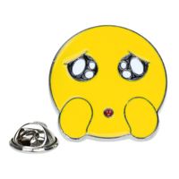 Creative Cartoon Smiley Face Funny Expression Dripping Oil Alloy Brooch sku image 1
