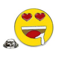 Creative Cartoon Smiley Face Funny Expression Dripping Oil Alloy Brooch sku image 3
