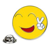 Creative Cartoon Smiley Face Funny Expression Dripping Oil Alloy Brooch sku image 4