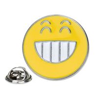 Creative Cartoon Smiley Face Funny Expression Dripping Oil Alloy Brooch sku image 7