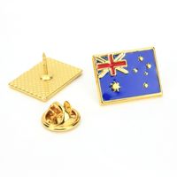 Creative American China Flag Drop Oil Five-star Red Flag Alloy Brooch sku image 3